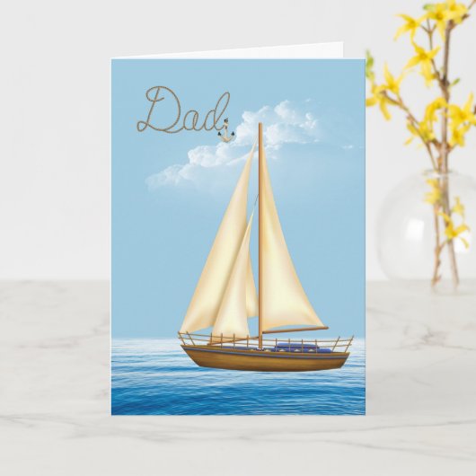 父の日帆船カード カード (黄色い花)