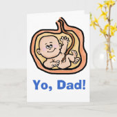 父の日帰りパパ- カスタマイズ カード (黄色い花)