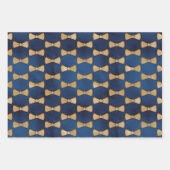 父の日弓のネクタイ、眼鏡と口ひげ ラッピングペーパーシート (正面)