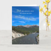 父の日引用文アラスカ川と山 カード (黄色い花)