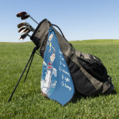 父の日引用文パパ娘ボンディングライトハウス ゴルフタオル (グリーン)