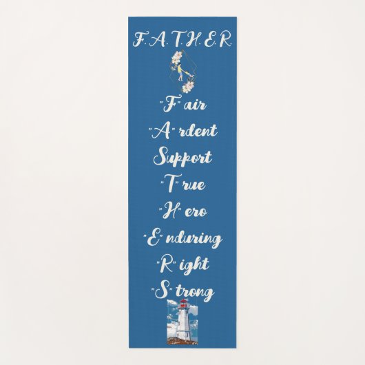 父の日引用文パパ娘ボンディングライトハウス ヨガマット (正面)