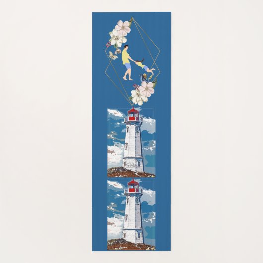 父の日引用文パパ娘ボンディングライトハウス ヨガマット (裏面)