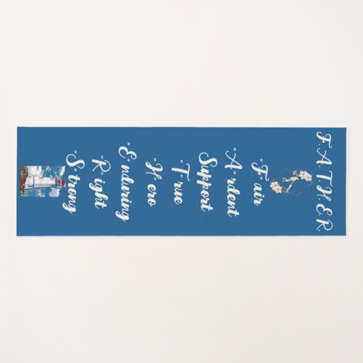 父の日引用文パパ娘ボンディングライトハウス ヨガマット (正面(横))