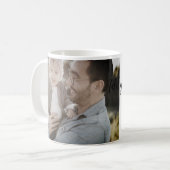 父の日息子の父パパ追加フォト文字パパgif コーヒーマグカップ (正面左)