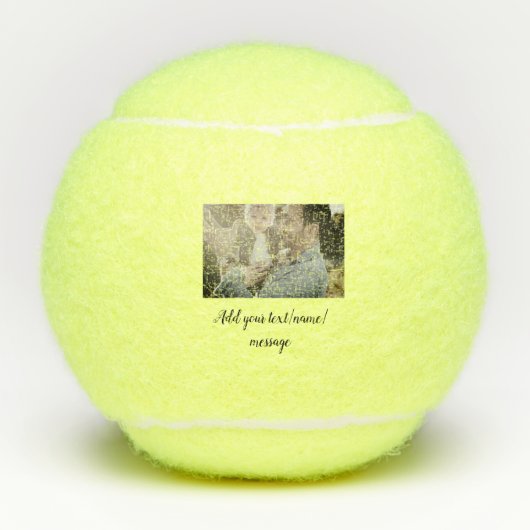 父の日息子の父パパ追加フォト文字パパgif テニスボール (正面)