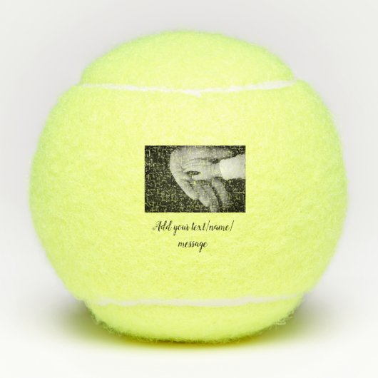 父の日息子の父パパ追加フォト文字パパgif テニスボール (正面)