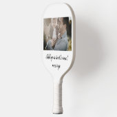 父の日息子の父パパ追加フォト文字パパgif ピックルボールラケット (左)