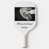 父の日息子の父パパ追加フォト文字パパgif ピックルボールラケット (裏面)