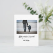 父の日息子の父パパ追加フォト文字パパgif ポストカード (スタンド正面)