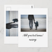 父の日息子の父パパ追加フォト文字パパgif ポストカード (正面/裏面)