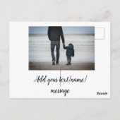 父の日息子の父パパ追加フォト文字パパgif ポストカード (裏面)