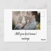 父の日息子の父パパ追加フォト文字パパgif ポストカード (裏面)