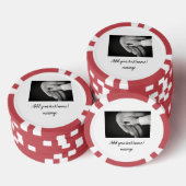 父の日息子の父パパ追加フォト文字パパgif ポーカーチップ (積み重ね)