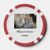 父の日息子の父パパ追加フォト文字パパgif ポーカーチップ (裏面)