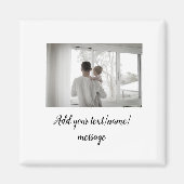 父の日息子の父パパ追加フォト文字パパgif マグネット (正面)