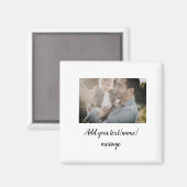 父の日息子の父パパ追加フォト文字パパgif マグネット (正面/裏面)