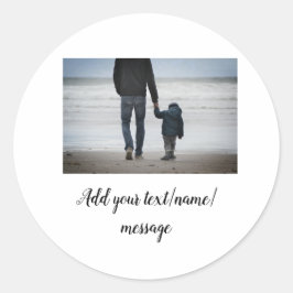 父の日息子の父パパ追加フォト文字パパgif ラウンドシール