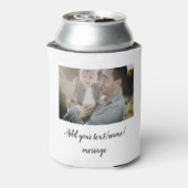 父の日息子の父パパ追加フォト文字パパgif 缶クーラー (缶裏面)