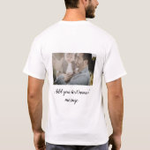 父の日息子の父パパ追加フォト文字パパgif tシャツ (裏面)