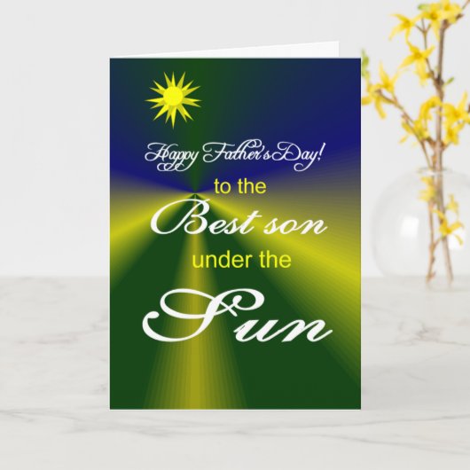 父の日息子 カード (黄色い花)