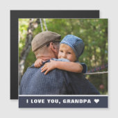 父の日愛のおじいちゃんフォトマグネットカード (正面/裏面)
