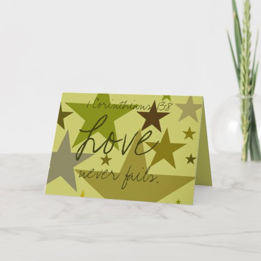 父の日愛は決して失敗しない1つの心。13:8 - カード (正面)