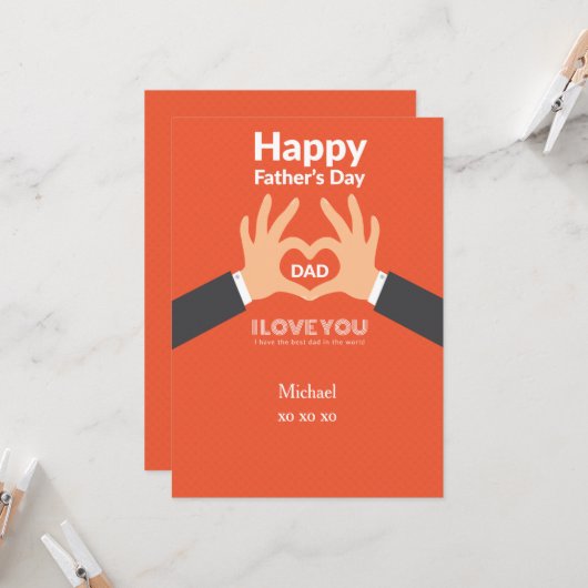 父の日愛挨拶状 カード (正面/裏面インサイチュ)