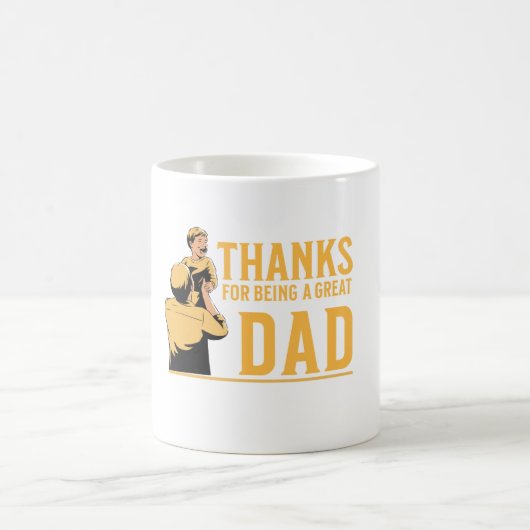父の日感謝していはパパだ素晴らし コーヒーマグカップ (中央)