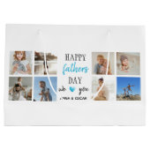 父の日抱き枕 | 写真パーソナライズされた ラージペーパーバッグ (裏面)