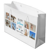 父の日抱き枕 | 写真パーソナライズされた ラージペーパーバッグ (裏面アングル)