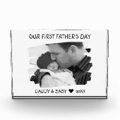 『父の日新しい父のベビー写真』 フォトブロック (正面)