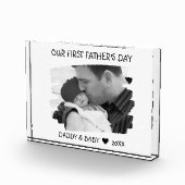 『父の日新しい父のベビー写真』 フォトブロック (右)