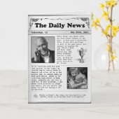 父の日新聞（カスタマイズ可能） カード (黄色い花)