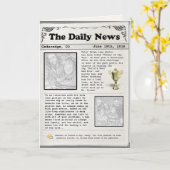 父の日新聞（カスタマイズ可能） カード (黄色い花)