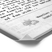 父の日新聞（カスタマイズ可能） ポスター (角)