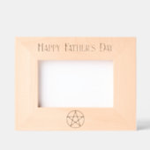 父の日星形五角形 レーザー彫刻フレーム (正面)