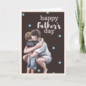 父の日最高のにパパの抱擁 シーズンカード (正面)