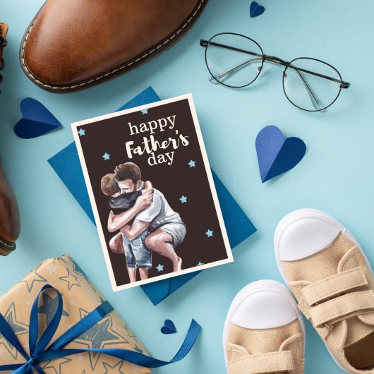 父の日最高のにパパの抱擁 シーズンカード