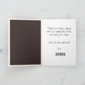 父の日最高のにパパの抱擁 シーズンカード (内部)