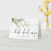 父の日最高のパパのユニーク贈り娘 カード (黄色い花)