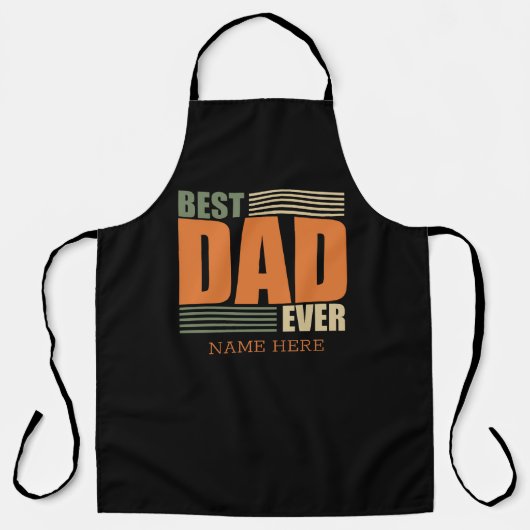 父の日最高のパパパーソナライズされたギフトアイディア エプロン (正面)