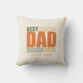 父の日最高のパパパーソナライズされたギフトアイディア クッション (正面)