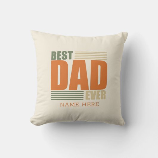 父の日最高のパパパーソナライズされたギフトアイディア クッション (正面)