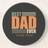 父の日最高のパパパーソナライズされたギフトアイディア コースター (正面)