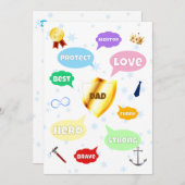 父の日最高のパパワードクラウドキングクラウンラブ (正面/裏面)