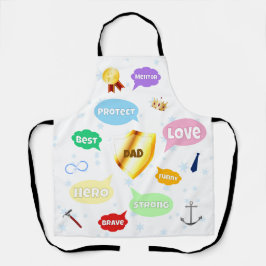 父の日最高のパパワードクラウドキングクラウンラブ エプロン