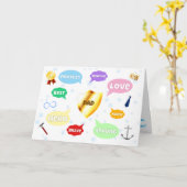 父の日最高のパパワードクラウドキングクラウンラブ カード (黄色い花)