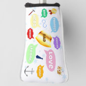 父の日最高のパパワードクラウドキングクラウンラブ ゴルフヘッドカバー (回転90)