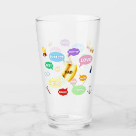 父の日最高のパパワードクラウドキングクラウンラブ タンブラーグラス